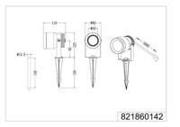Trio PrikspotMareb antraciet 42,5cm - 821860142 - thumbnail