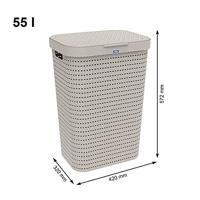 Rotho country wasmand 55l cappuccino - thumbnail