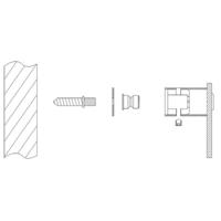 Hardbrass Montageset enkelzijdig aluminium blinde bevestiging - thumbnail