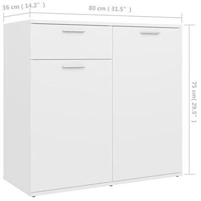Dressoir 80x36x75 cm spaanplaat wit Dressoir 80x36x75 cm spaanplaat wit