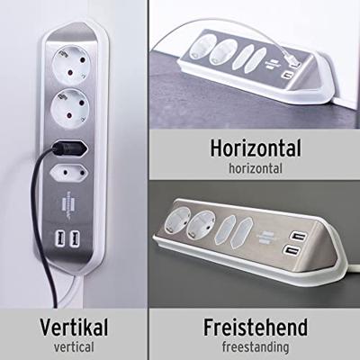 Brennenstuhl BN-1153590420 Estilo Hoekstopcontact 4-voudig Voor Kantoor En Keuken - Wit - thumbnail