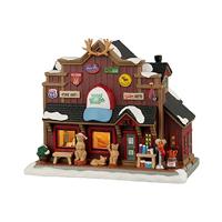 Lemax wild wooly&apos;s gift shop verlicht kersthuisje Vail Village 2022 - thumbnail