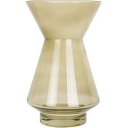 Bloemenvaas Glow medium 22x 13,5 cm - mosgroen