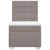 Boxspring met matras stof taupe 100x200 cm - thumbnail