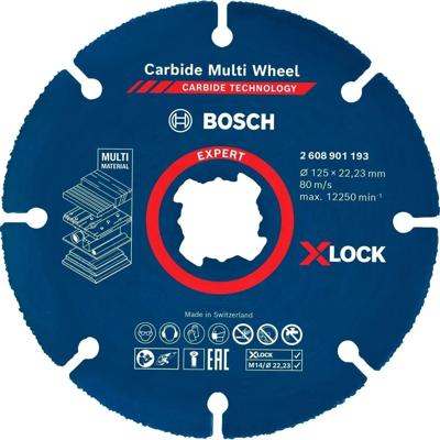 Bosch Accessories EXPERT Carbide Multi Wheel X-LOCK 2608901193 Doorslijpschijf recht 125 mm 1 stuk(s)