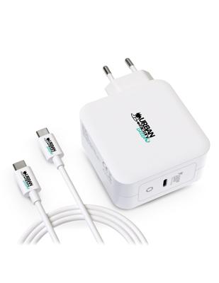 Wandlader + USB-Kabel C Urban Factory GSC10UF Wit Wandlader + USB-Kabel C Urban Factory GSC10UF Wit