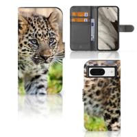 Google Pixel 8 | Telefoonhoesje | Met pasjeshouder | Baby Luipaard - thumbnail