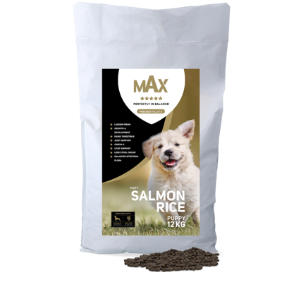 Max Puppy zalm/rijst geperst
