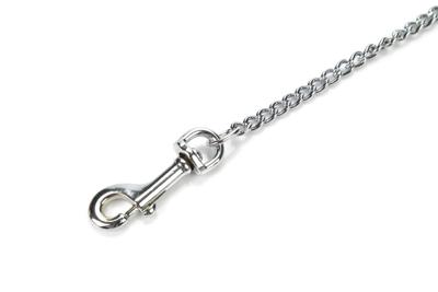 Hondenriem met ketting 120cm x 12mm zwart
