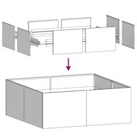 Plantenbak 80x80x30 cm staal zwart - thumbnail