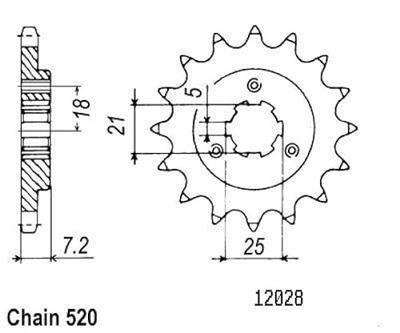 ESJOT Sprocket 520 16z standard