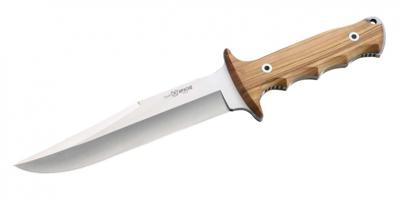 Nieto jachtmes 30,6 cm RVS/hout zilver/bruin 2-delig Nieto jachtmes 30,6 cm RVS/hout zilver/bruin 2-delig