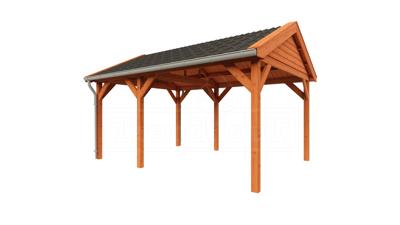 Trendhout Overkapping Zadeldak Betula 505x415 cm- Zadeldak- Onbehandeld lariks Douglas hout- Trendhout Trendhout Overkapping Zadeldak Betula 505x415 cm- Zadeldak- Onbehandeld lariks Douglas hout- Trendhout