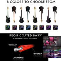 DR Strings NMCB5-45 Hi-Def Neon multi-color 45-125 set 5 snaren voor elektrische basgitaar - thumbnail