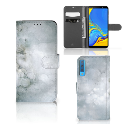 Hoesje Samsung Galaxy A7 (2018) Painting Grey Hoesje Samsung Galaxy A7 (2018) Painting Grey