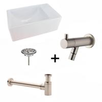 Wiesbaden FonteinPack Inbouwkraan Chepri Keramiek 30.5x18x11 cm RVS - thumbnail