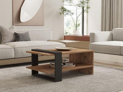 Salontafel GAYA 80 cm eik/antraciet