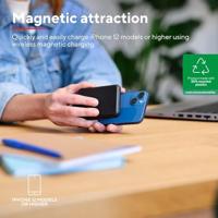 Trust Magno Draadloze magnetische powerbank 5.000 mAh Powerbank Zwart - thumbnail