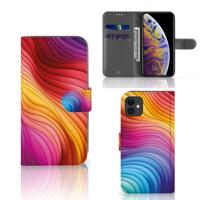 Book Case voor Apple iPhone 11 Regenboog - thumbnail