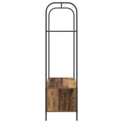 VidaXL Kledingrek bruin eiken 100 x 44 x 160 cm bewerkt hout VidaXL Kledingrek bruin eiken 100 x 44 x 160 cm bewerkt hout