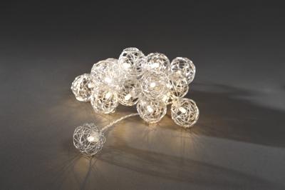 LED decoratieve lichtsnoer met 16 aluminium draadbollen, 3176-103