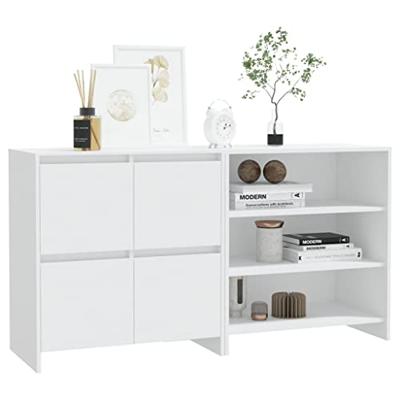 2 st Dressoirs bewerkt hout wit