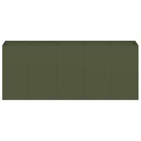 Plantenbak 200x40x80 cm koudgewalst staal olijfgroen - thumbnail