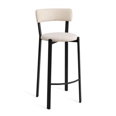 Jesper Home Barkruk 'Obu' Bouclé, kleur Icing on the Cake (zithoogte 75cm)