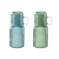 Waterfles Home ESPRIT Blauw Groen Kristal 1 L (2 Stuks) - thumbnail