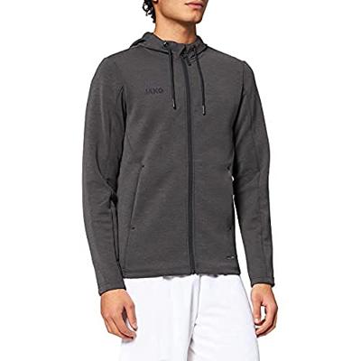 JAKO 6829 Jas Met Kap Premium Basics - Antraciet Gemeleerd - 3XL