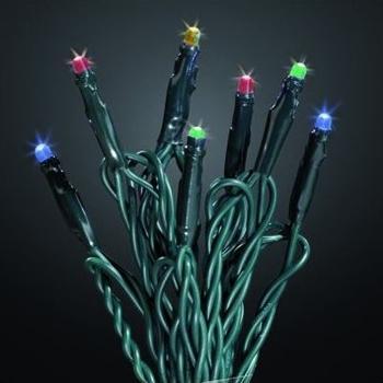 Hellum 521856 Lichtketting met batterijen Binnen werkt op batterijen Aantal lampen 100 LED Meerkleurig, Warmwit Verlichte lengte: 9.9 m