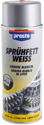 Presto spuitvet spray grease white 400 ml