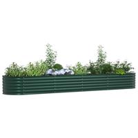 Verhoogde plantenbak Groen 400 x 80 x 44 cm Staal - thumbnail