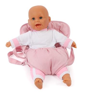 Poppen Draagzak - Melange Roze Poppen Draagzak - Melange Roze