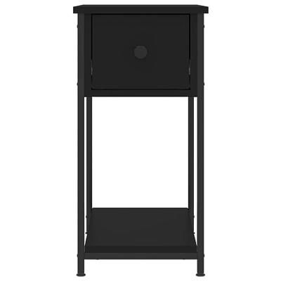 Nachtkastjes 2 st 30x60x60 cm bewerkt hout zwart