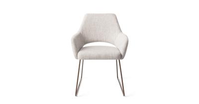 Jesper Home Eetkamerstoel 'Yanai' Slide Rose Gold, kleur Pigeon