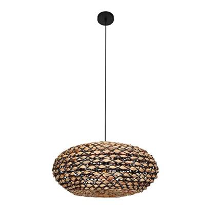 Light & Living Gevlochten hanglampTripoli met zwart Ø 60cm - 2936512