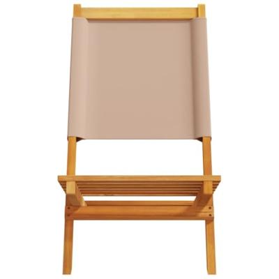 Tuinstoelen 2 st massief acaciahout en stof taupe Tuinstoelen 2 st massief acaciahout en stof taupe