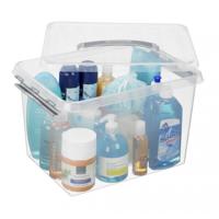 Sunware Q-line opbergbox 22L transp./metaal - thumbnail