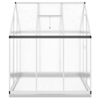 Tuinkas met basisframe 169x169x202 cm aluminium zilverkleurig - thumbnail