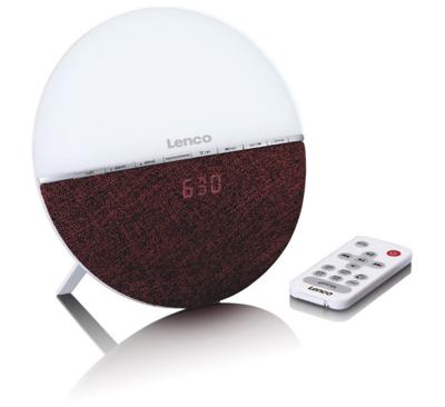 Lenco CRW-4 radio Klok Digitaal Bordeaux rood, Wit Lenco CRW-4 radio Klok Digitaal Bordeaux rood, Wit