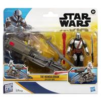 STAR WARS Epic World of Action The Mandalorian & Speeder Bike, 10 cm actiefiguur & voertuig, speelgoed voor 4-jarige jongens en meisjes en ouder - thumbnail