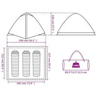 VidaXL Koepeltent 3-persoons waterdicht groen - thumbnail