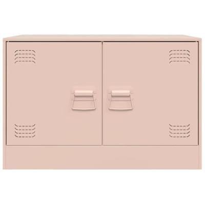 Tv-meubelen 2 st 67x39x44 cm staal roze