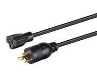 Monoprice Heavy Duty Extension Cord - 2 voet - Zwart | Locking Connector - NEMA L5-20P naar NEMA 5-15/20R, 12AWG, 20A, Sjtw, 125V - thumbnail