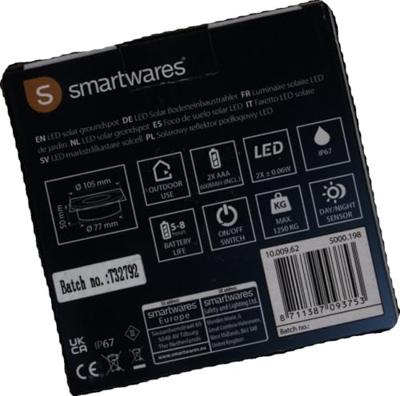 Ranex Ra-5000198 Vierkante Led Solar Grondspot Geborsteld Rvs Glas (5000.198) - thumbnail