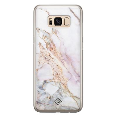 Samsung Galaxy S8 siliconen telefoonhoesje - Parelmoer marmer