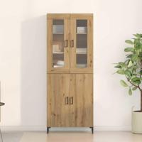 Hoge kast 2 pcs artisanaal eikenkleurig 69,5 x 34 x 180 cm - thumbnail