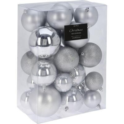 Kerstballen 26 stuks Zilver Kerstballen 26 stuks Zilver