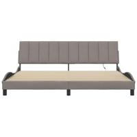 Bedframe zonder matras "Hanko" stof taupe 200x200 cm - thumbnail